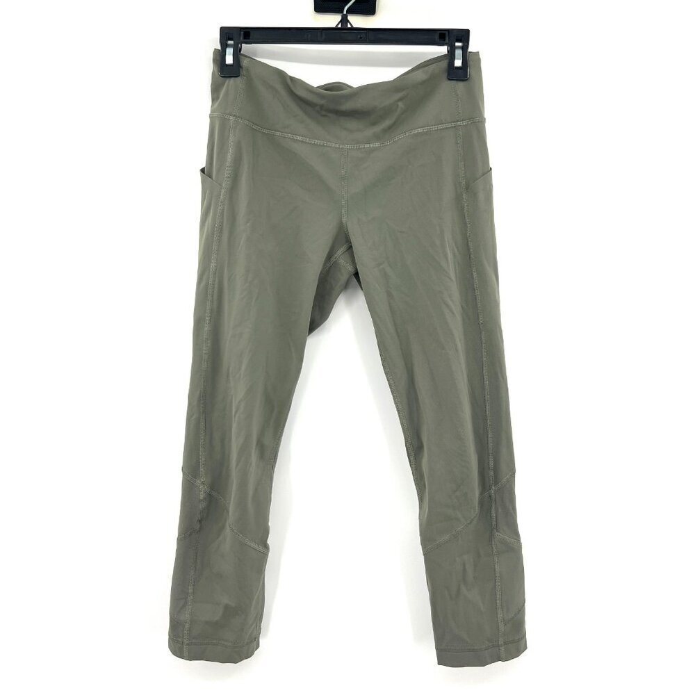 Lululemon Olive Green Cropped Leggings Women's 6